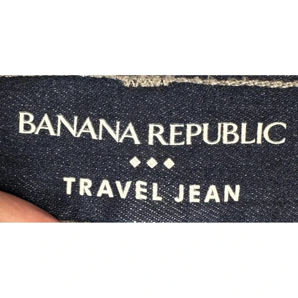 Banana Republic Travel Jeans Mens 38X32 Blue Athletic Fit Tapered Leg Stretch